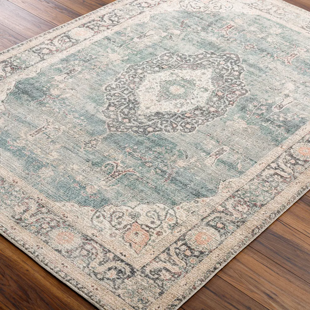 Marlene Becki Owens X Livabliss Vintage Oriental Boho Ivory/Slate Rug - Image 7