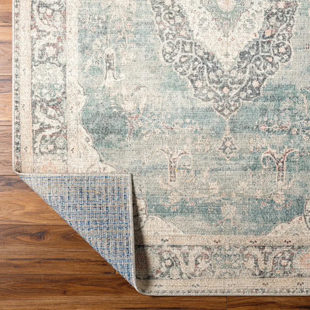 Marlene Becki Owens X Livabliss Vintage Oriental Boho Ivory/Slate Rug - Image 8