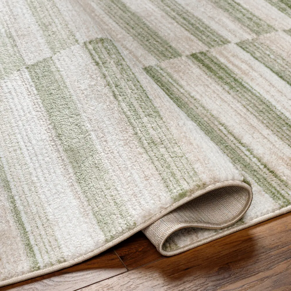 Perla Scandi Modern Moss/Beige Rug - Image 3