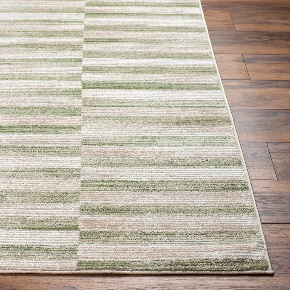 Perla Scandi Modern Moss/Beige Rug - Image 4