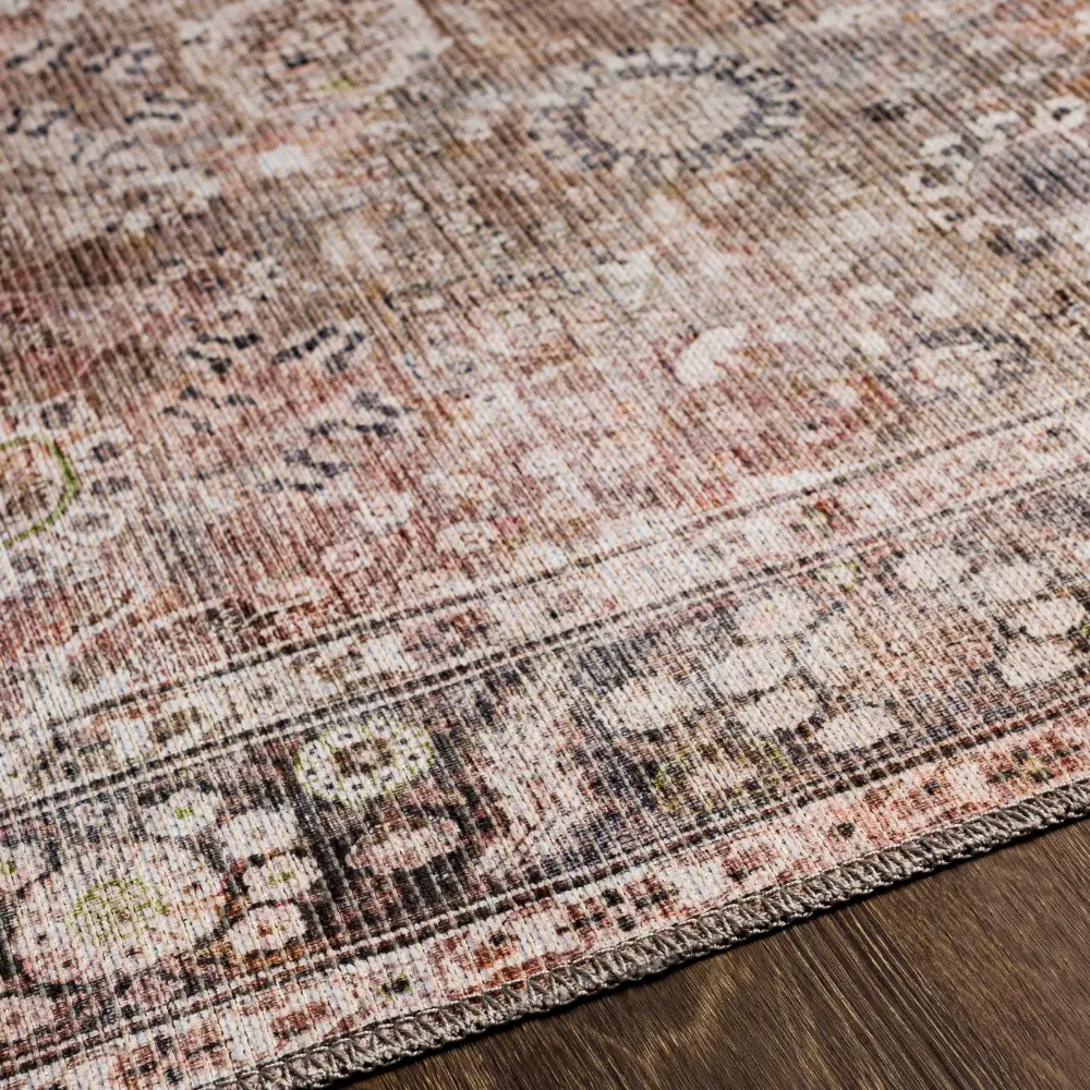 Peyton Machine Washable Traditionnal Boho Brown Rug - Image 10