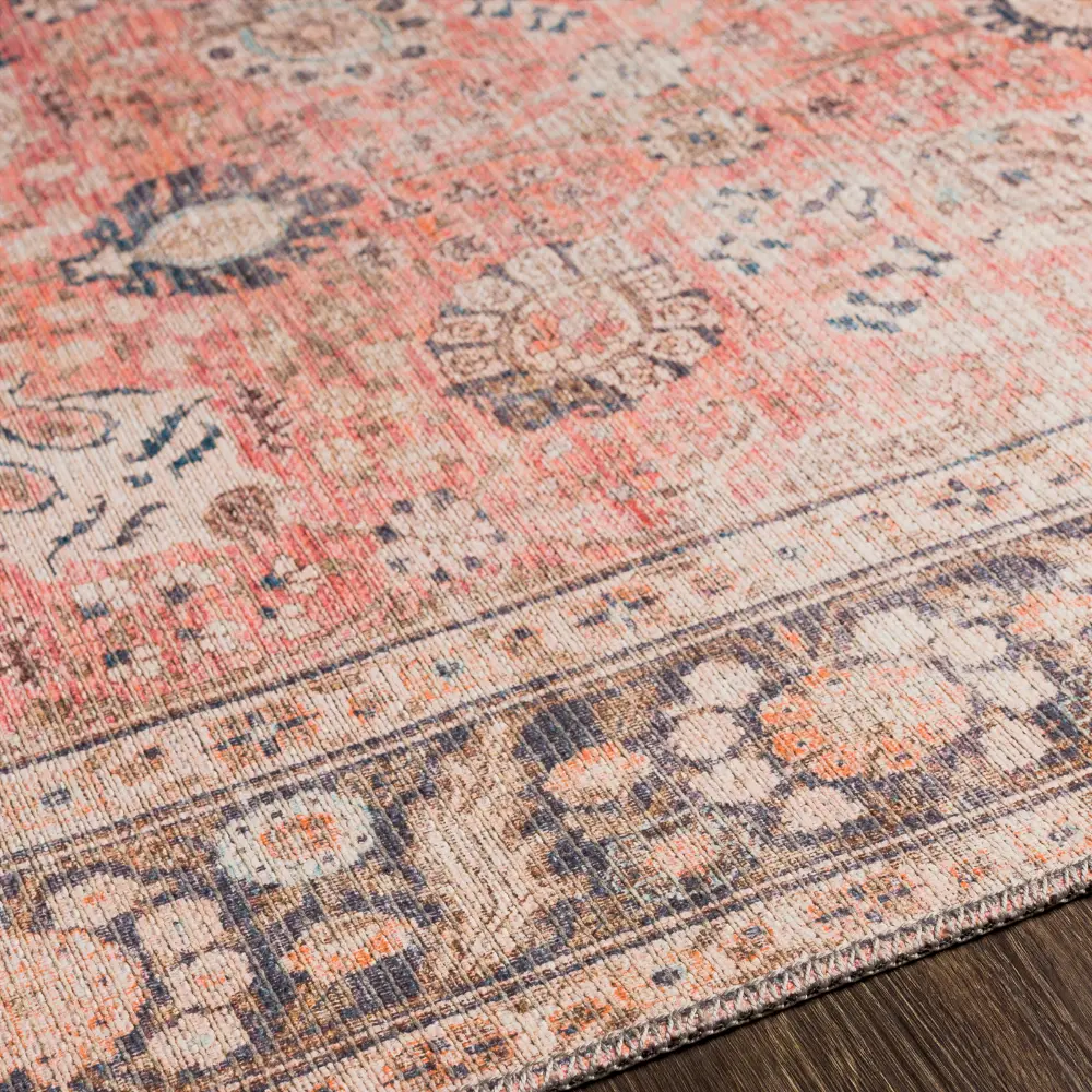Peyton Machine Washable Traditionnal Boho Burnt Orange Rug - Image 14