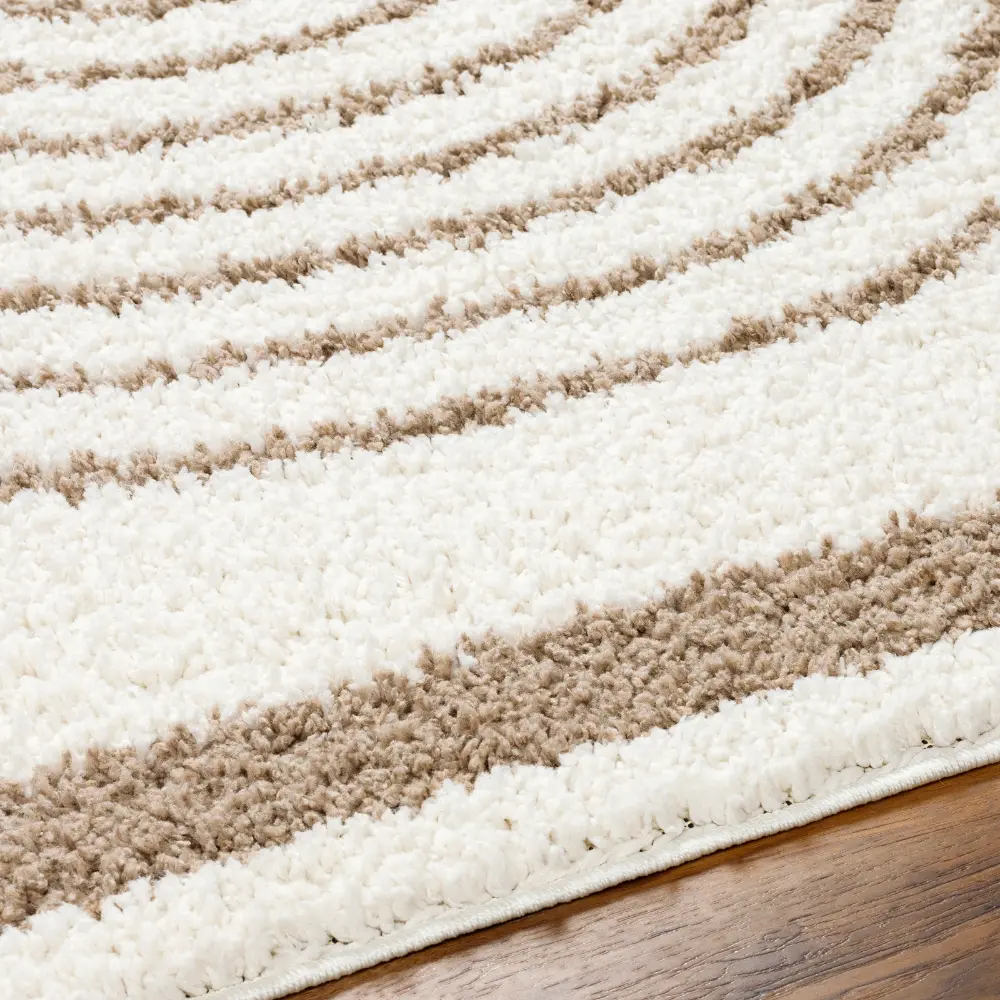 Pihu Shaggy Global Plush Pile Cream Rug - Image 3