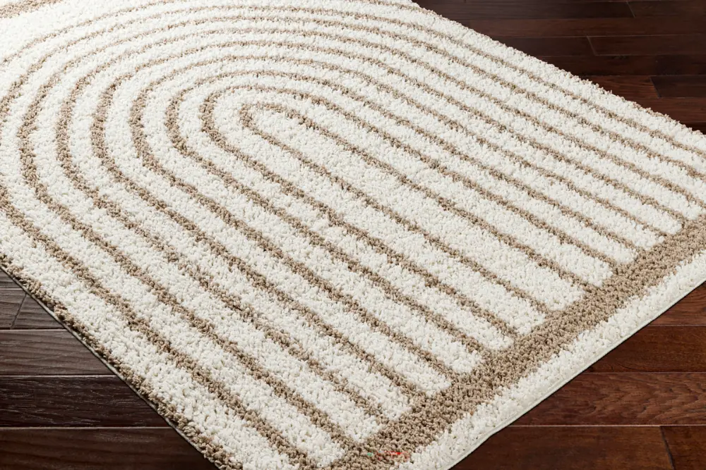 Pihu Shaggy Global Plush Pile Cream Rug - Image 4