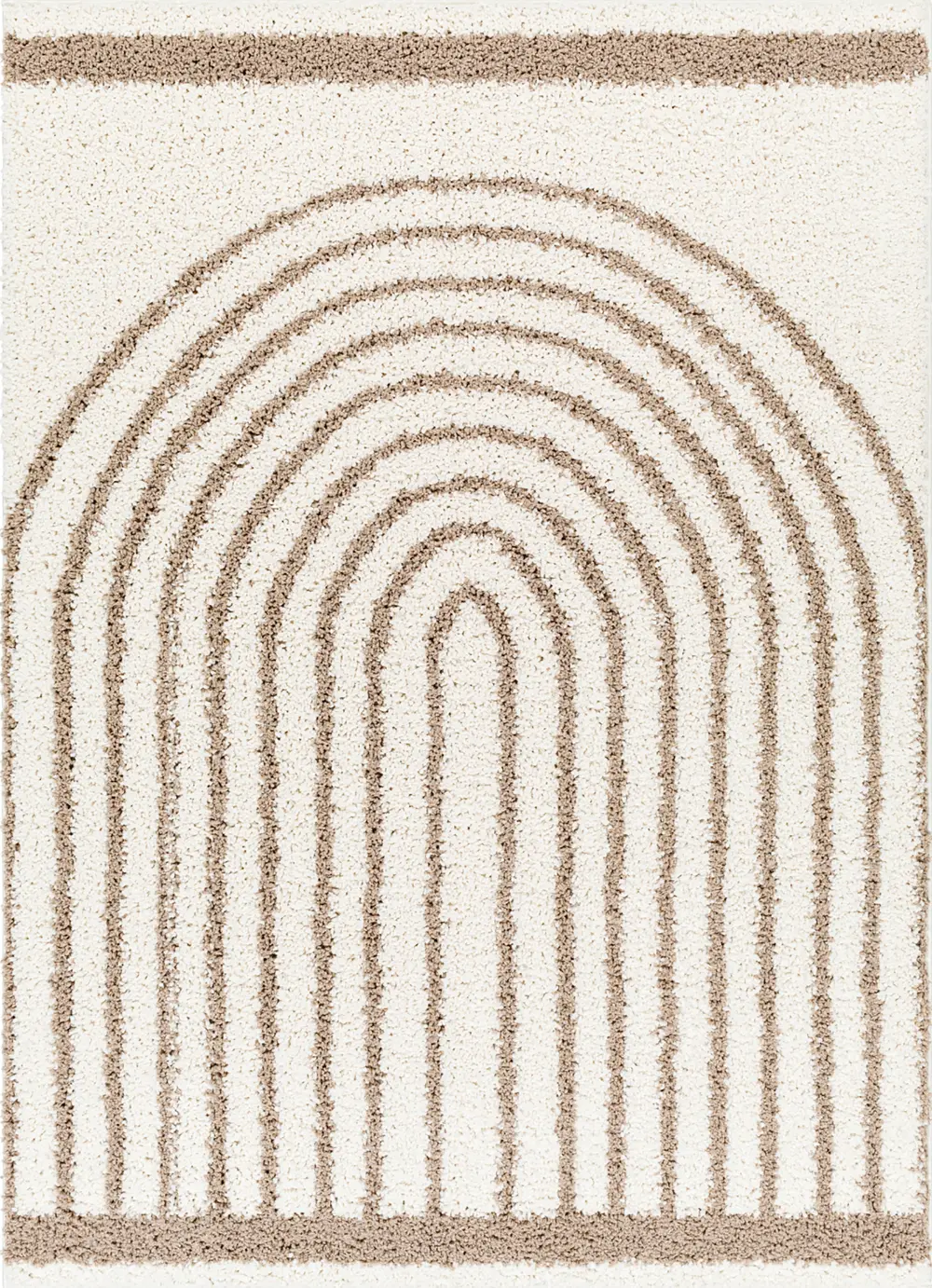 Pihu Shaggy Global Plush Pile Cream Rug - Image 5