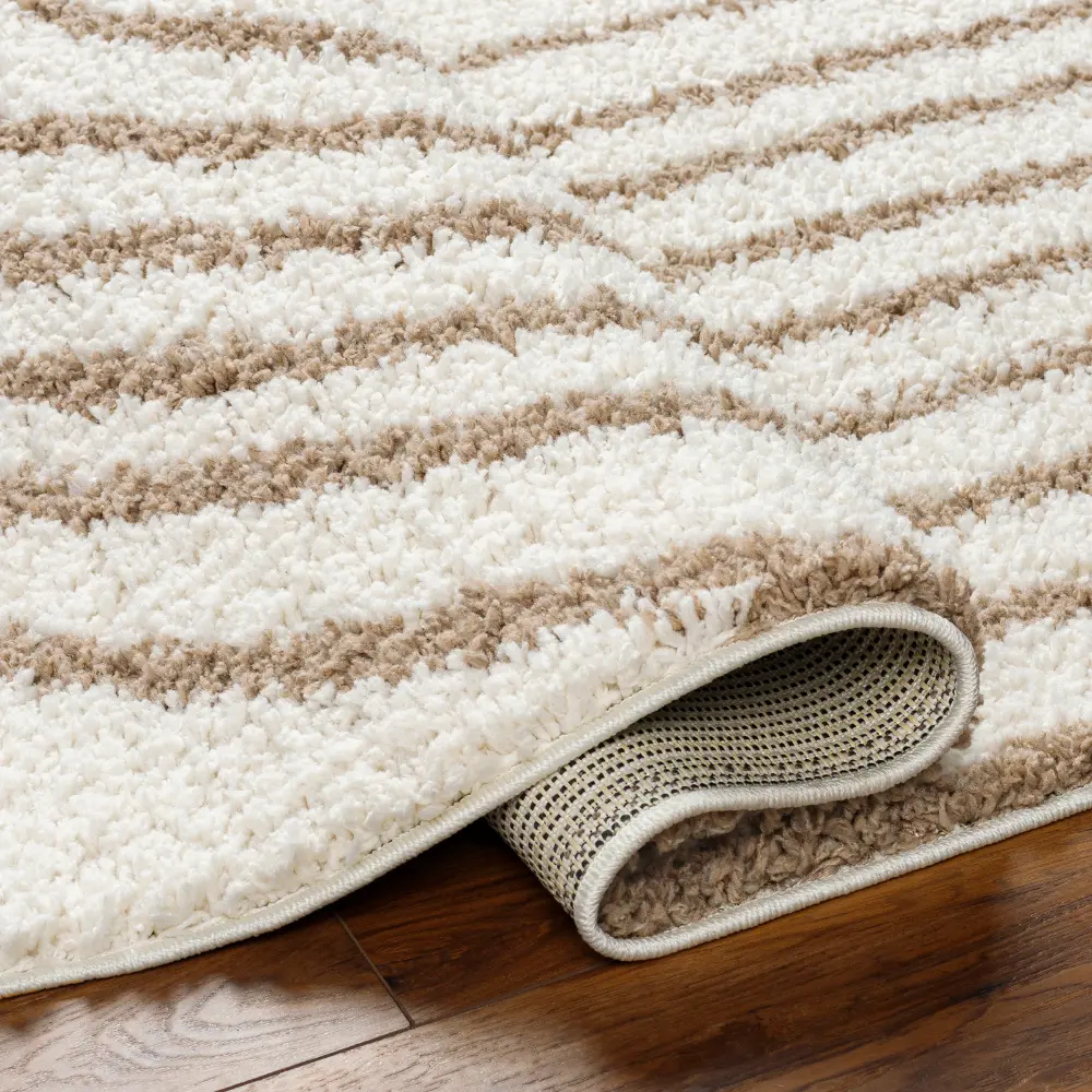 Pihu Shaggy Global Plush Pile Cream Rug - Image 6