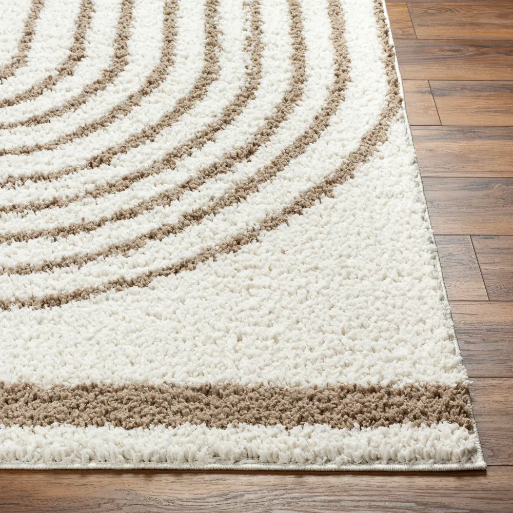 Pihu Shaggy Global Plush Pile Cream Rug - Image 7