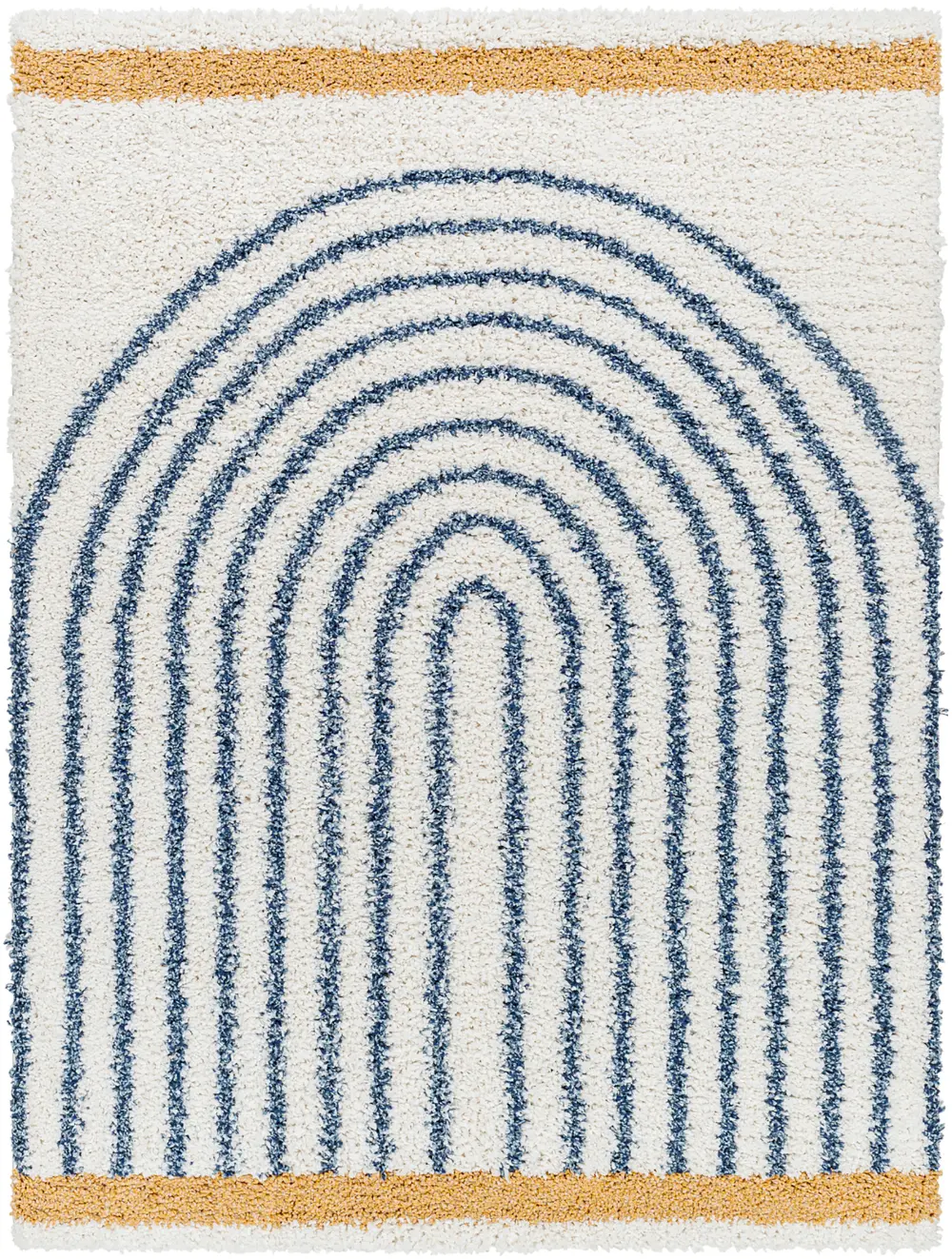 Pihu Shaggy Global Plush Pile Dark Blue Rug - Image 4