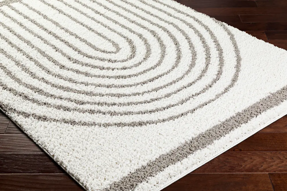 Pihu Shaggy Global Plush Pile Light Grey Rug - Image 4