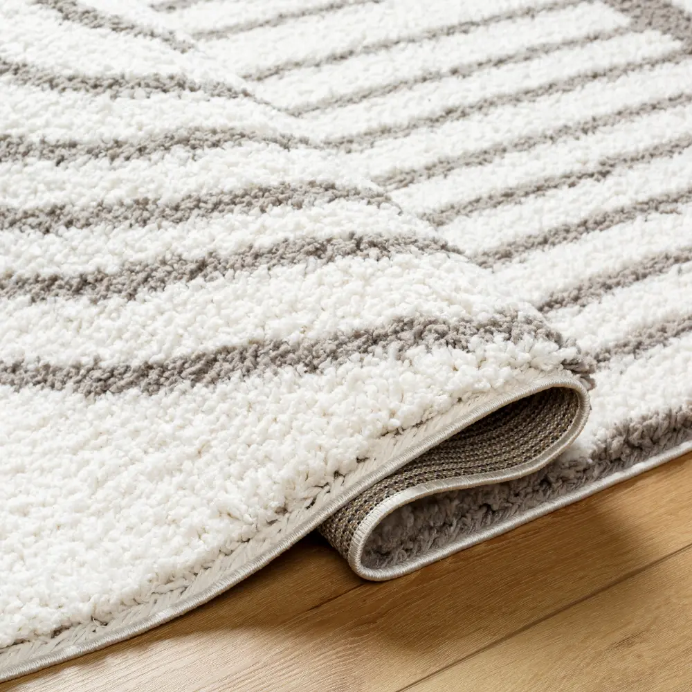Pihu Shaggy Global Plush Pile Light Grey Rug - Image 5