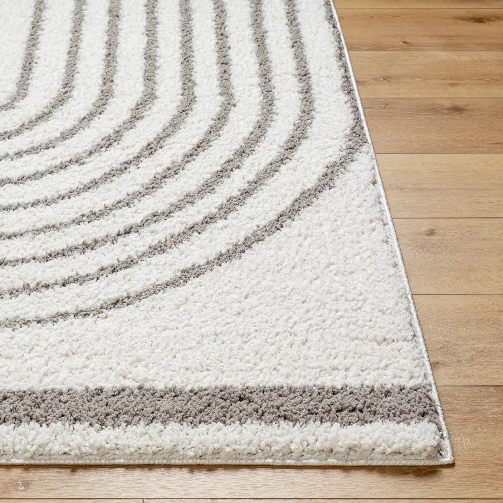 Pihu Shaggy Global Plush Pile Light Grey Rug - Image 6