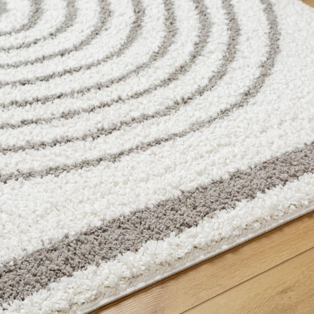 Pihu Shaggy Global Plush Pile Light Grey Rug - Image 7