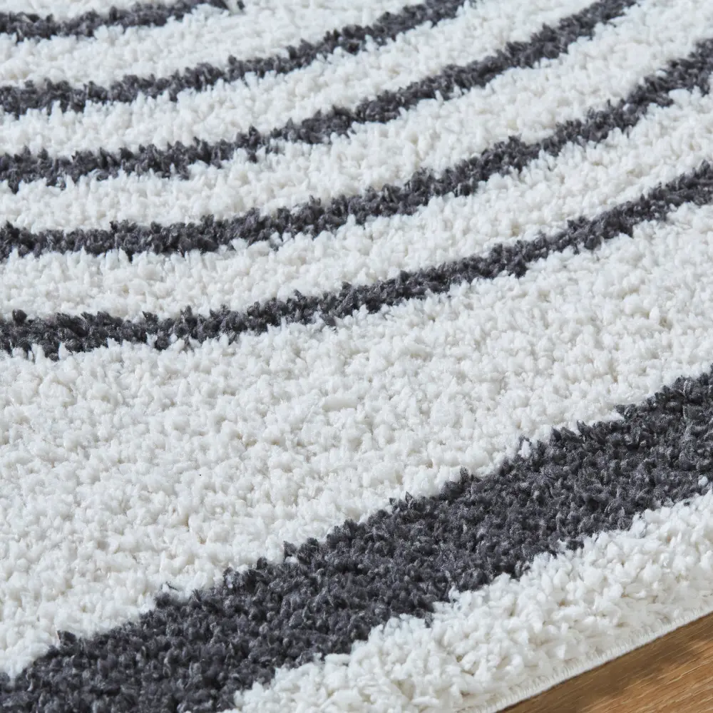 Pihu Shaggy Global Plush Pile Medium Grey Rug - Image 3