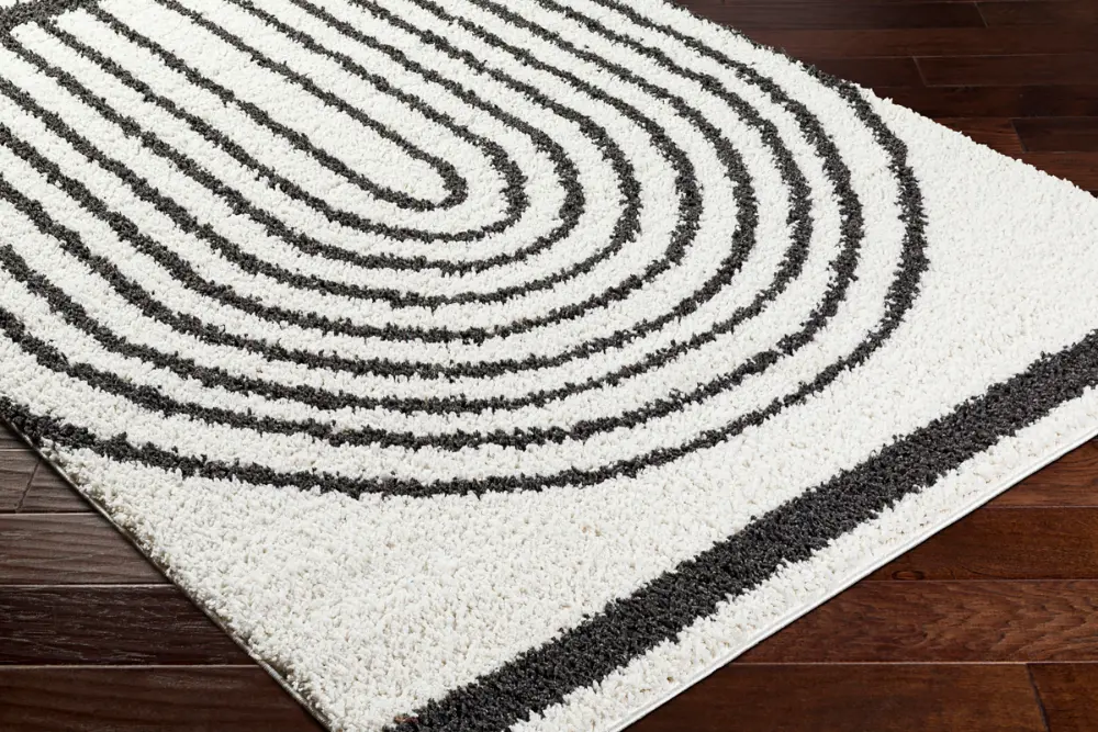 Pihu Shaggy Global Plush Pile Medium Grey Rug - Image 4