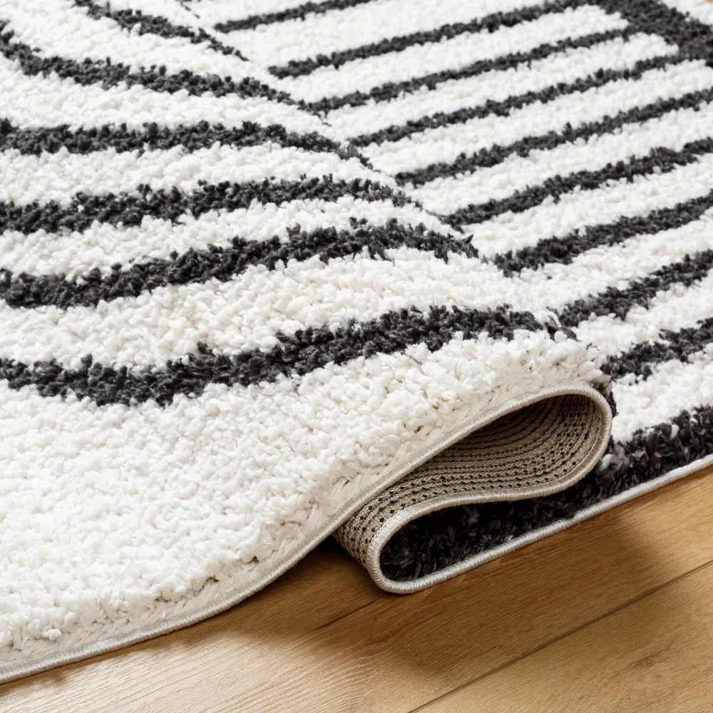 Pihu Shaggy Global Plush Pile Medium Grey Rug - Image 6