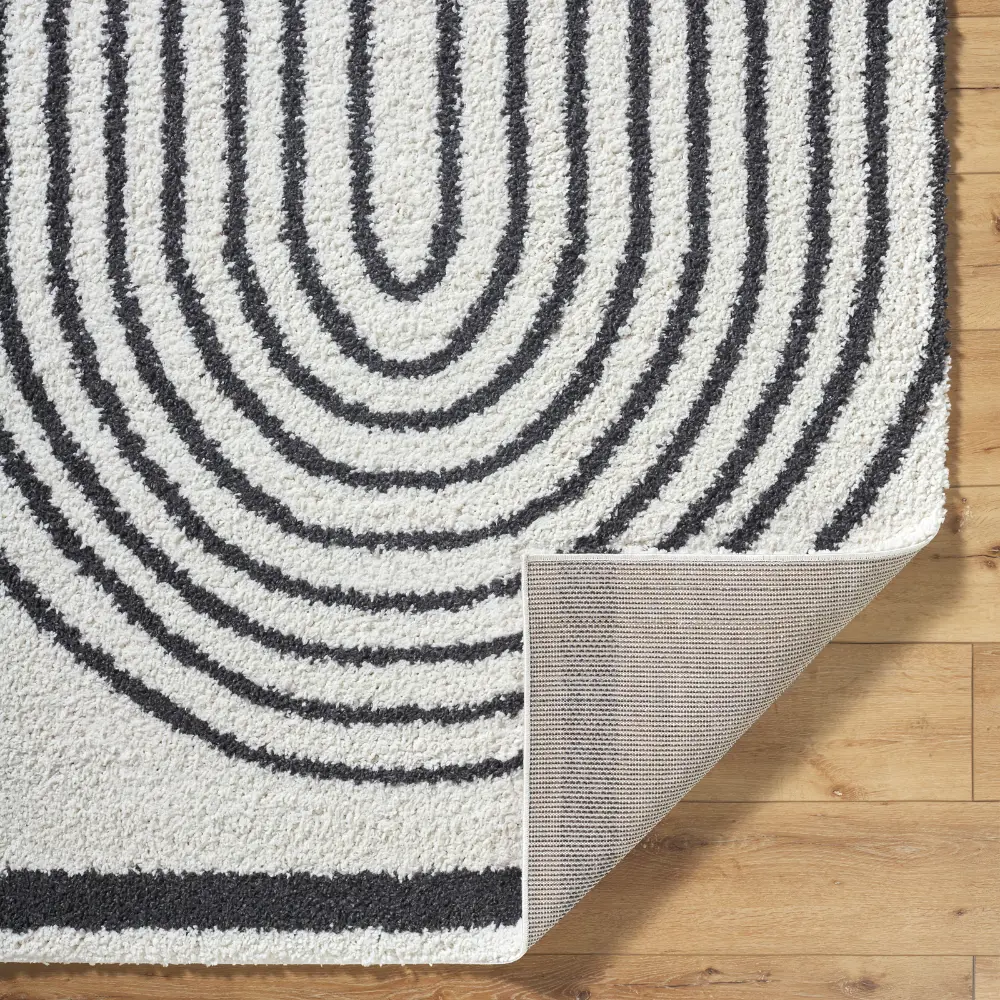 Pihu Shaggy Global Plush Pile Medium Grey Rug - Image 9