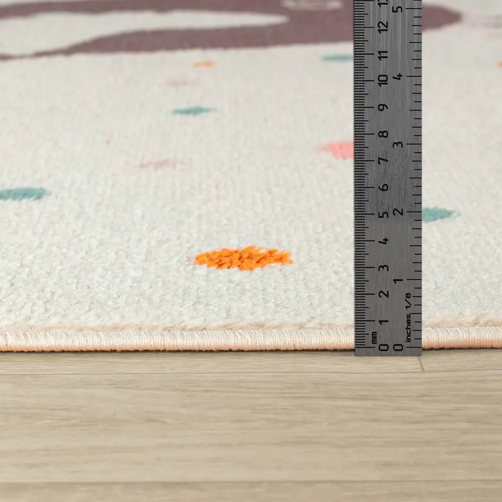 Pioupiou Kids Modern Yellow/Blue/Brown Bedroom Rug - Image 15