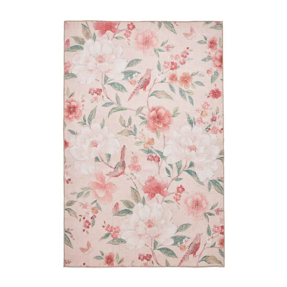 Catherine Lansfield Pippa Floral Blush - Washable - Image 9
