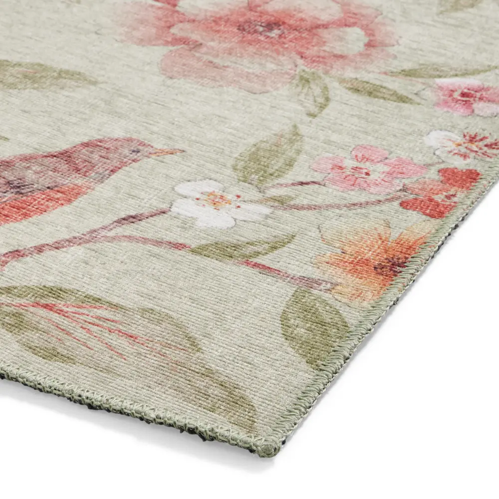 Catherine Lansfield Pippa Floral Sage Green - Washable - Image 6