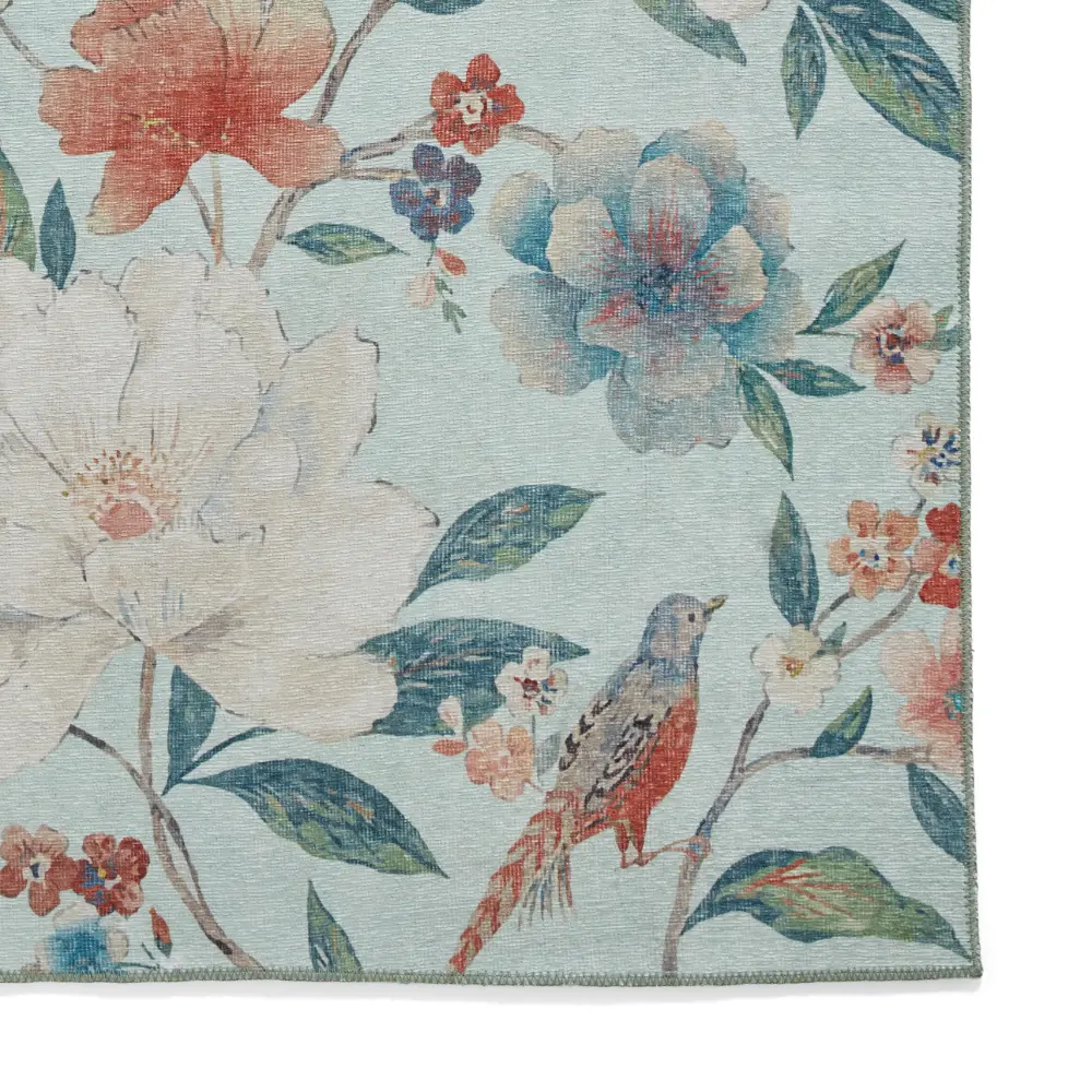 Catherine Lansfield Pippa Floral Blue - Washable - Image 3