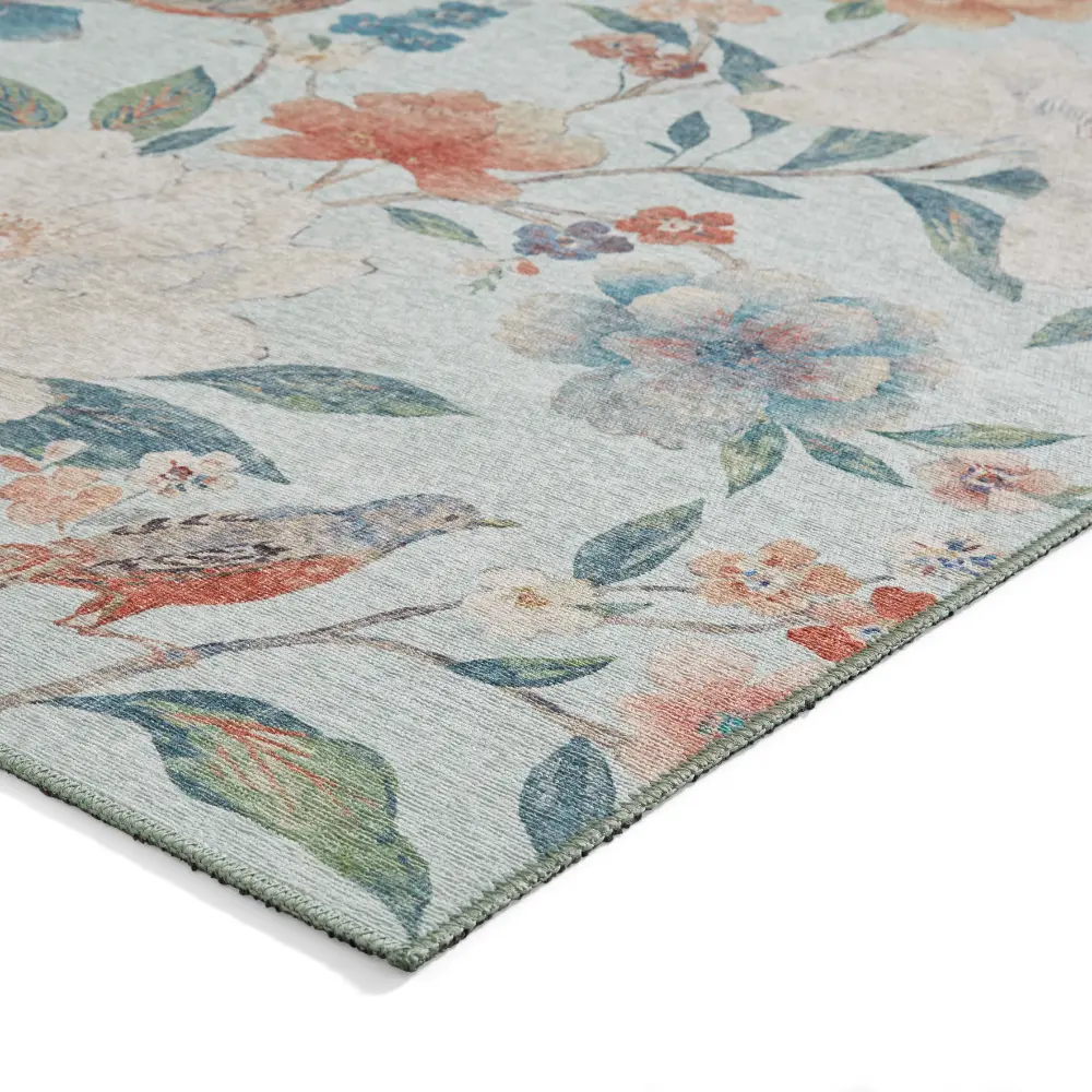 Catherine Lansfield Pippa Floral Blue - Washable - Image 5