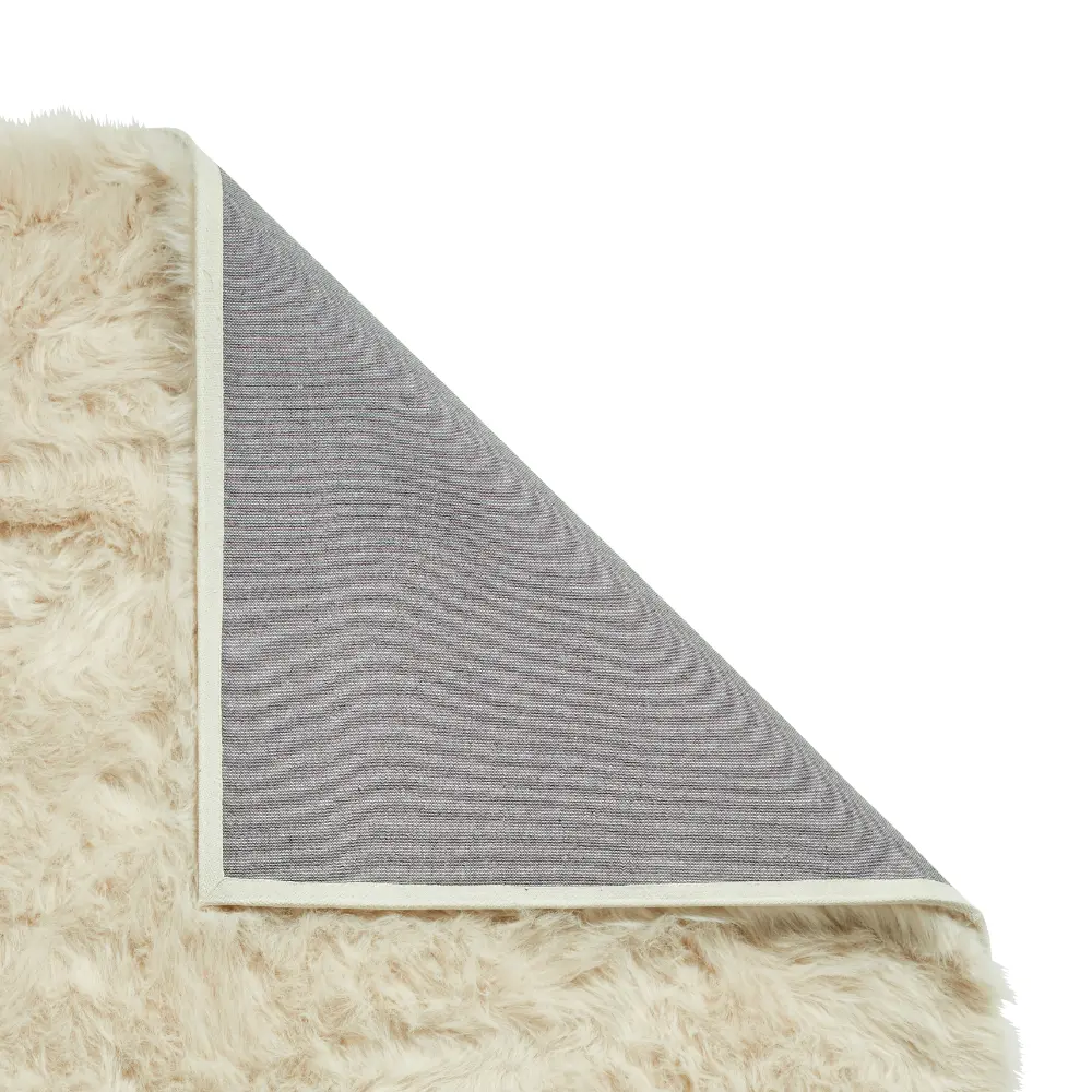 Polar Plush Beige Soft Shaggy Rug - Image 3