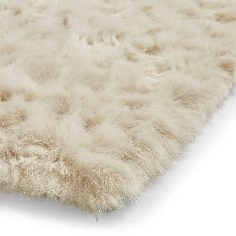 Polar Plush Beige Soft Shaggy Rug - Image 7