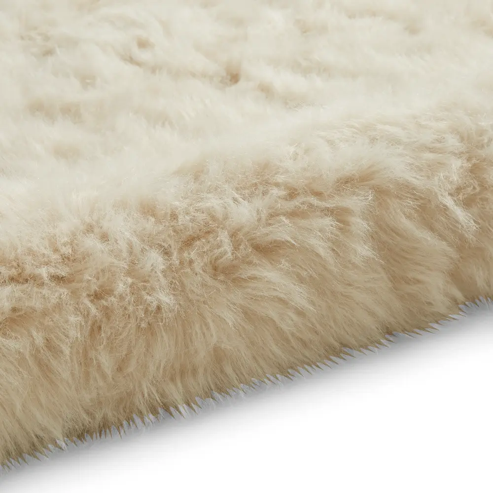Polar Plush Beige Soft Shaggy Rug - Image 9