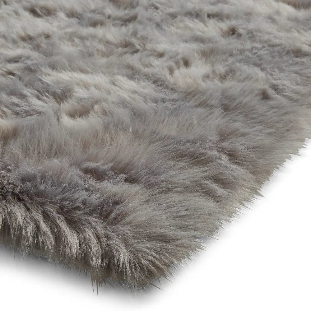 Polar Plush Grey Soft Shaggy Rug - Image 7