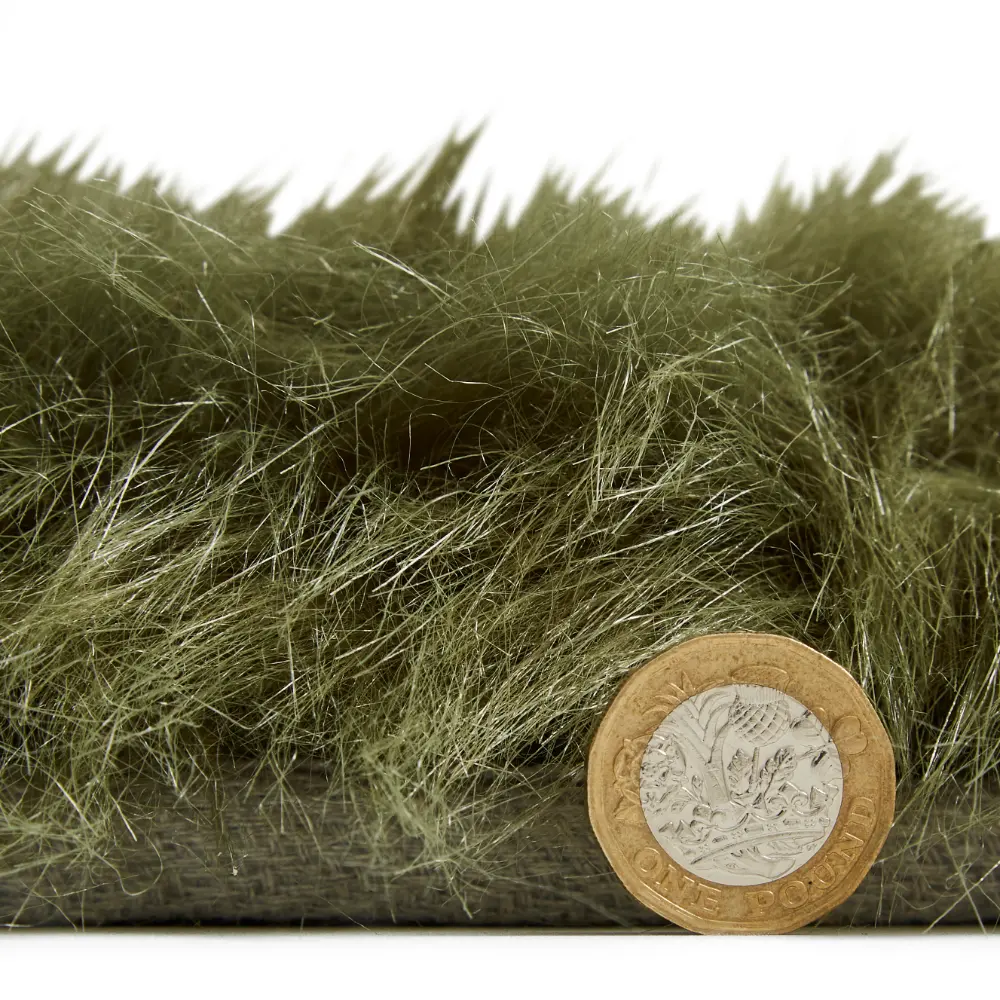 Polar Plush Olive Green Soft Shaggy Rug - Image 8