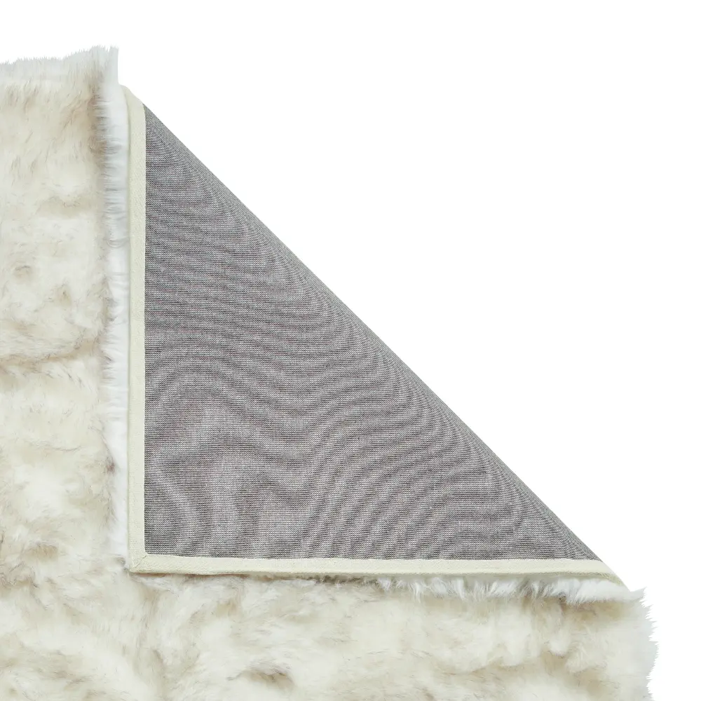 Polar Plush White/Grey Soft Shaggy Rug - Image 3