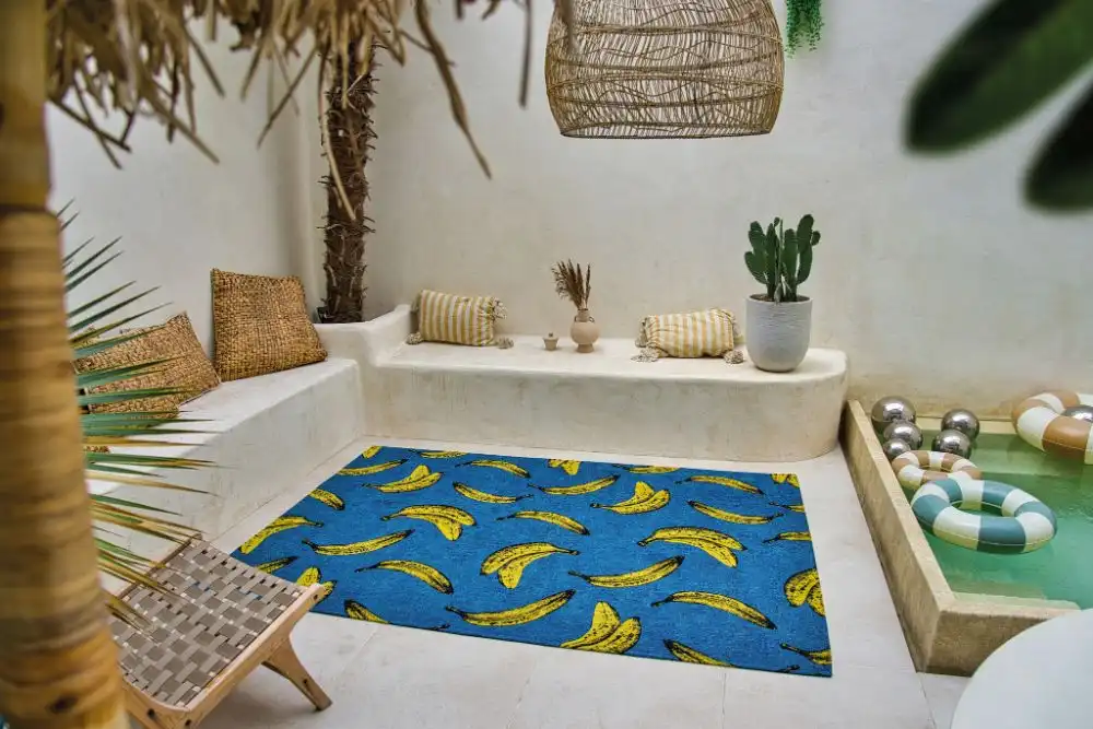 Pop by Louis 9394 Banana California Blue Washable Rug
