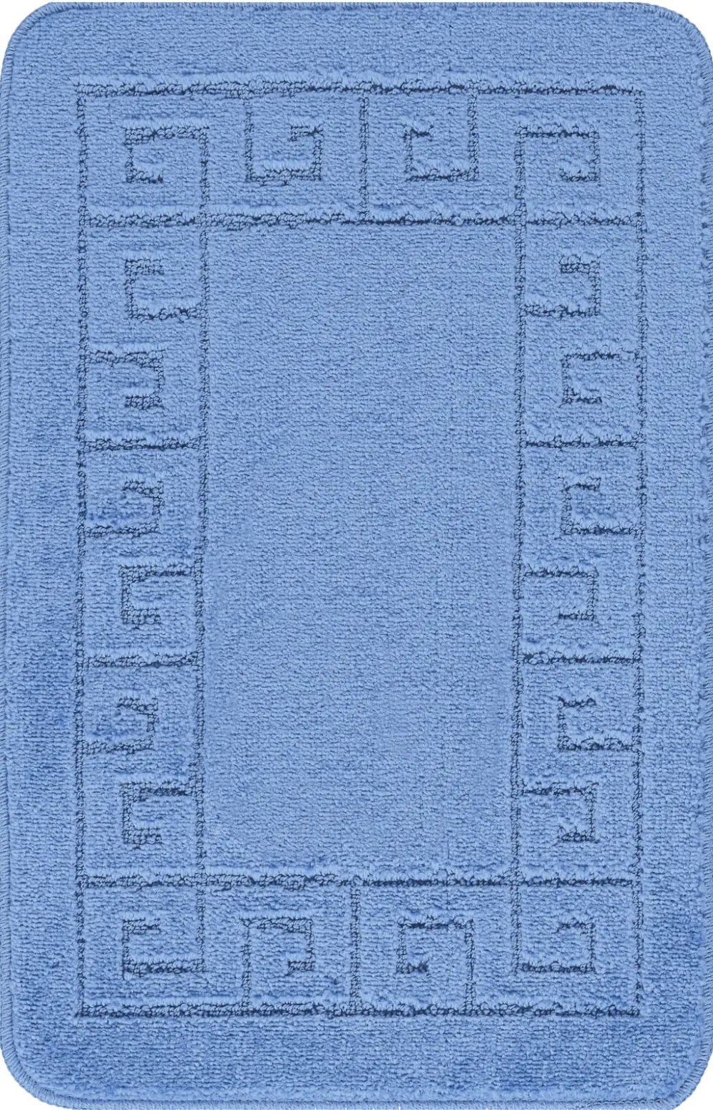 Poppy 2-Piece Machine Washable Non-Slip Blue Bathroom Rug Set - Image 8
