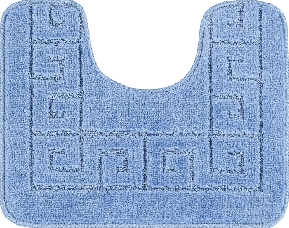 Poppy 2-Piece Machine Washable Non-Slip Blue Bathroom Rug Set - Image 9