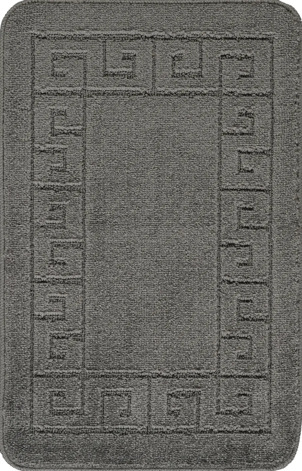 Poppy 2-Piece Machine Washable Non-Slip Dark Grey Bathroom Rug Set - Image 3