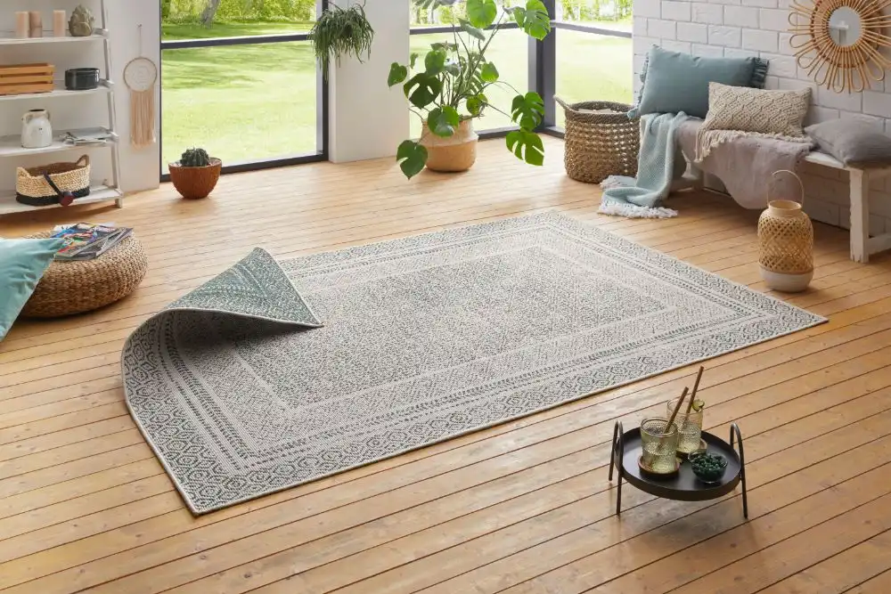 Pops Double Sided Indoor Outdoor 104255 Green Rug