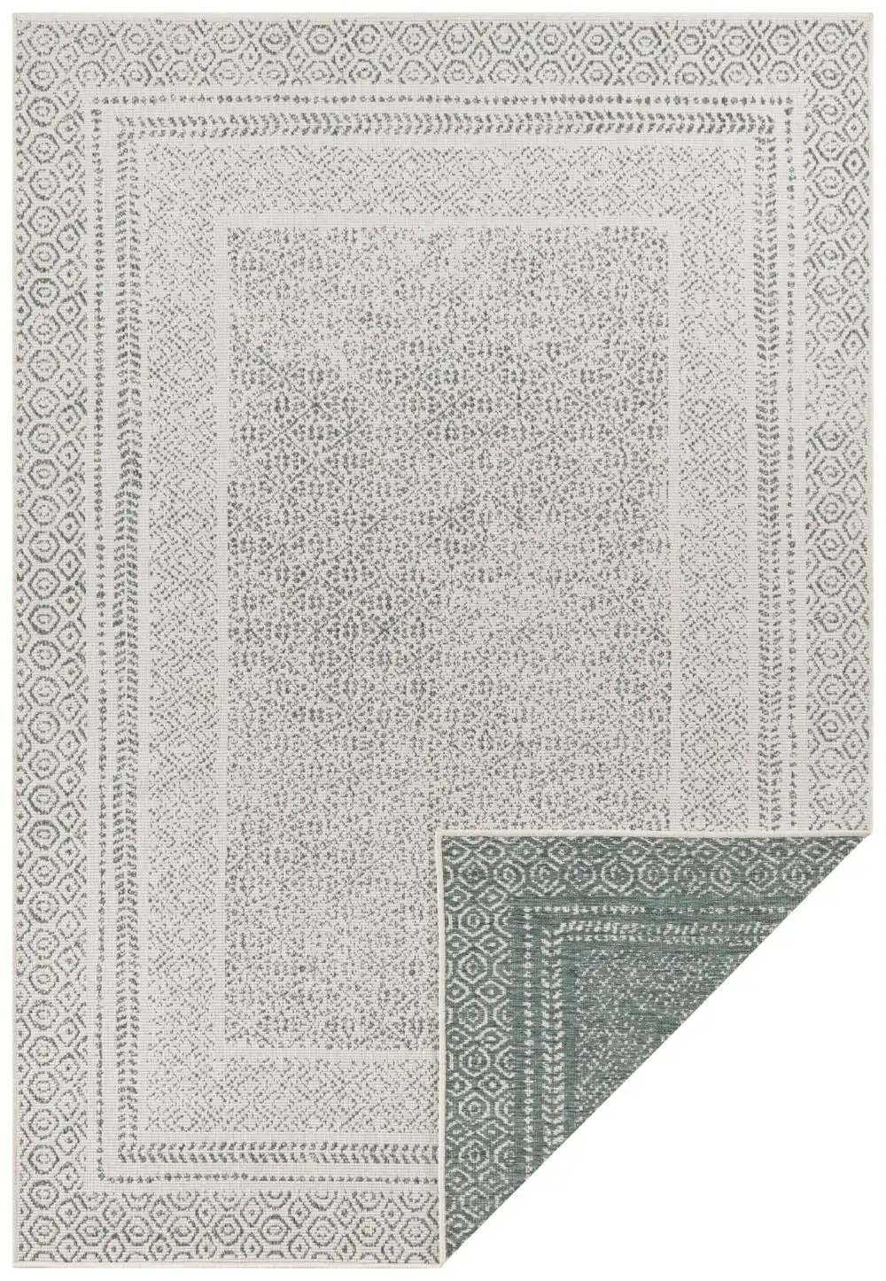 Pops Double Sided Indoor Outdoor 104255 Green Rug - Image 4