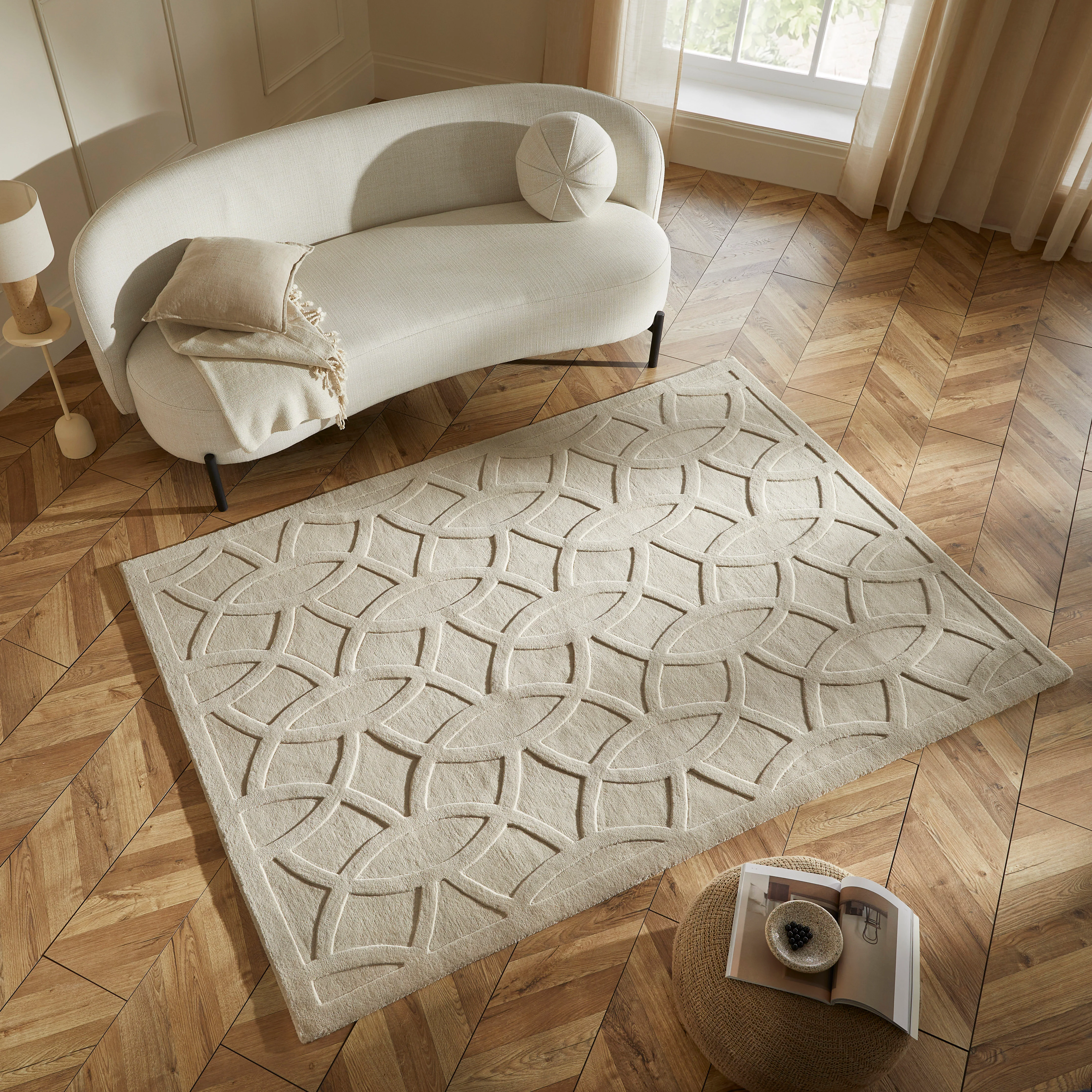 PRIORY by SARAH GARE INTERIORS PRI101 Taupe Circles