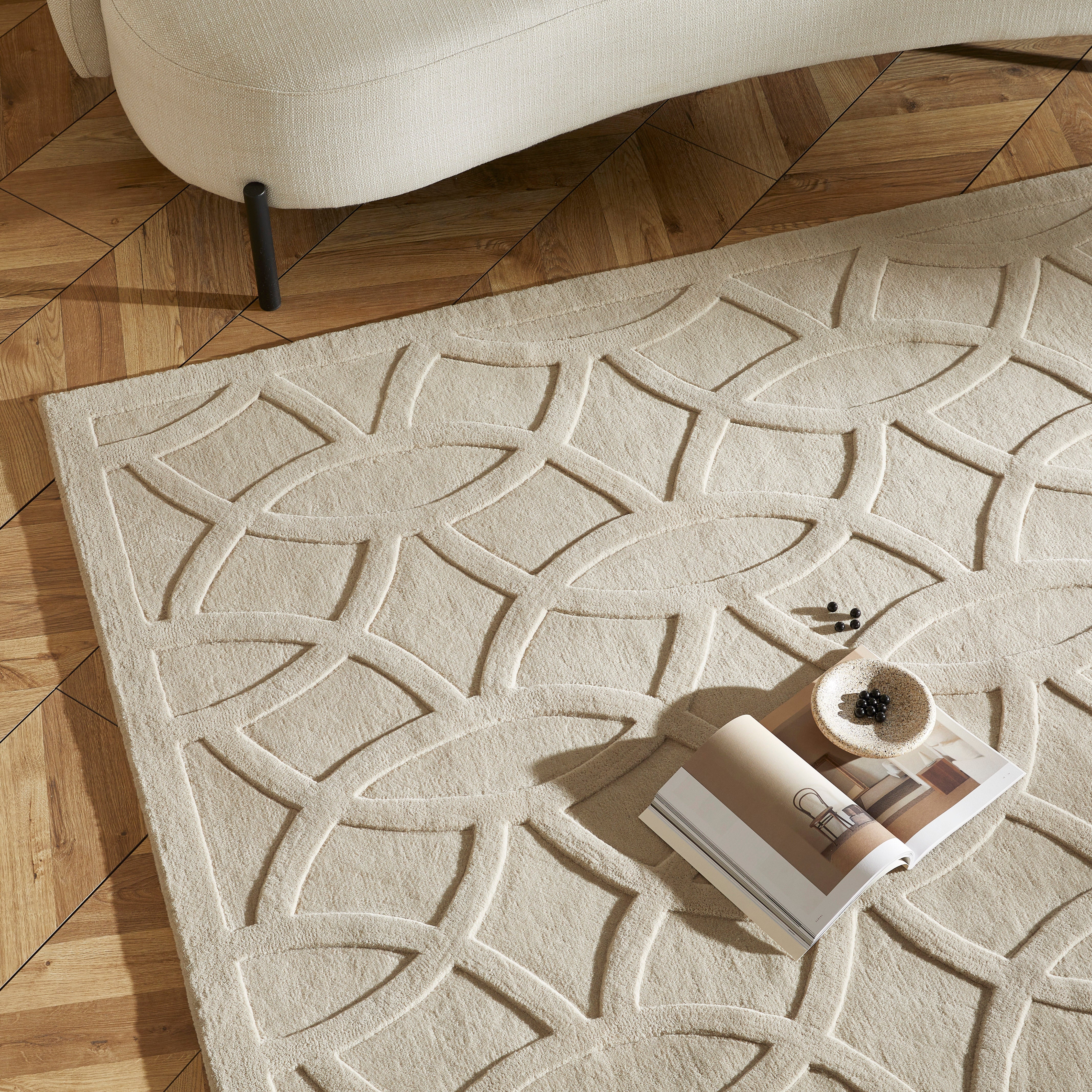 PRIORY by SARAH GARE INTERIORS PRI101 Taupe Circles - Image 4