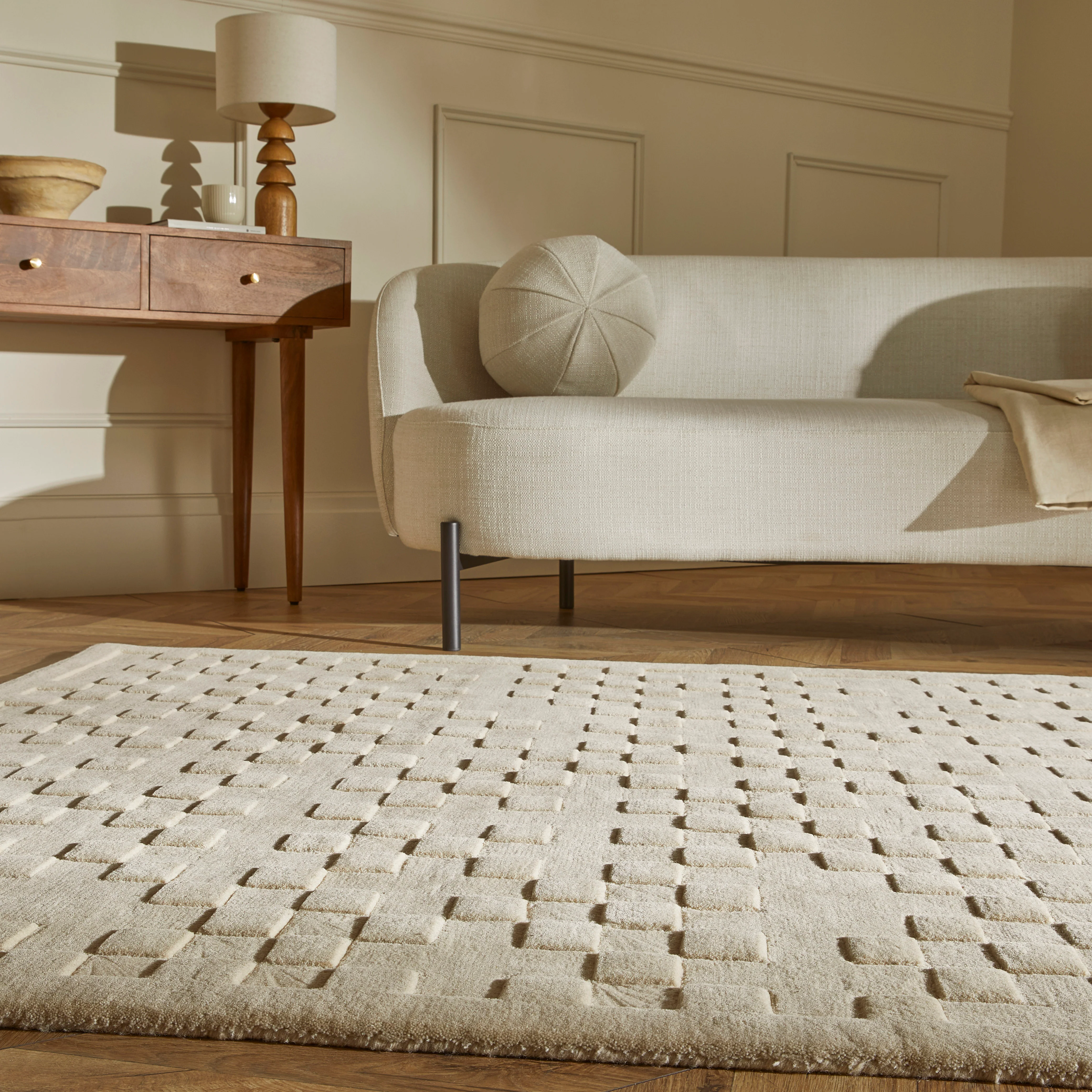 PRIORY by SARAH GARE INTERIORS PRI102 Beige Squares - Image 2
