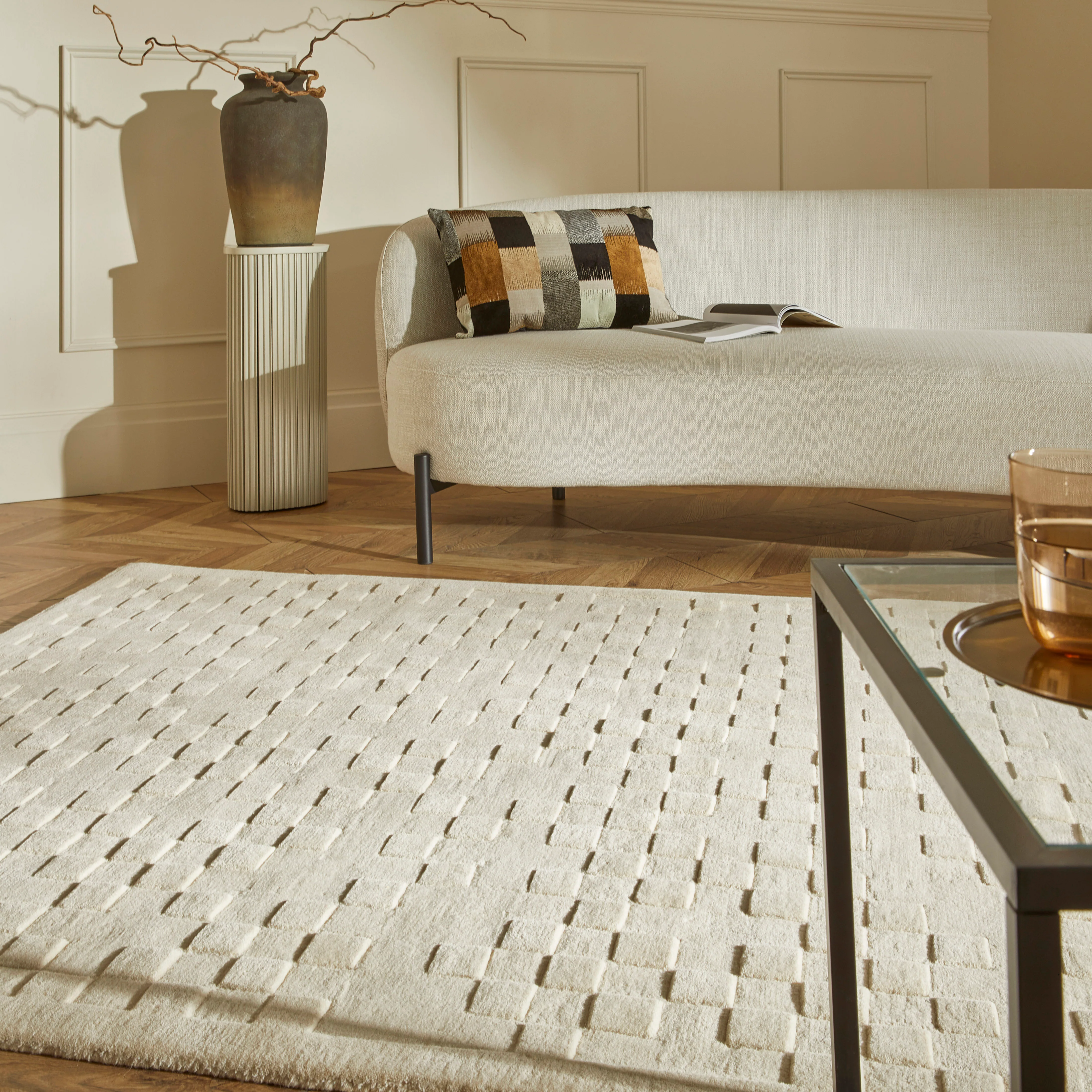 PRIORY by SARAH GARE INTERIORS PRI102 Ivory Squares - Image 2