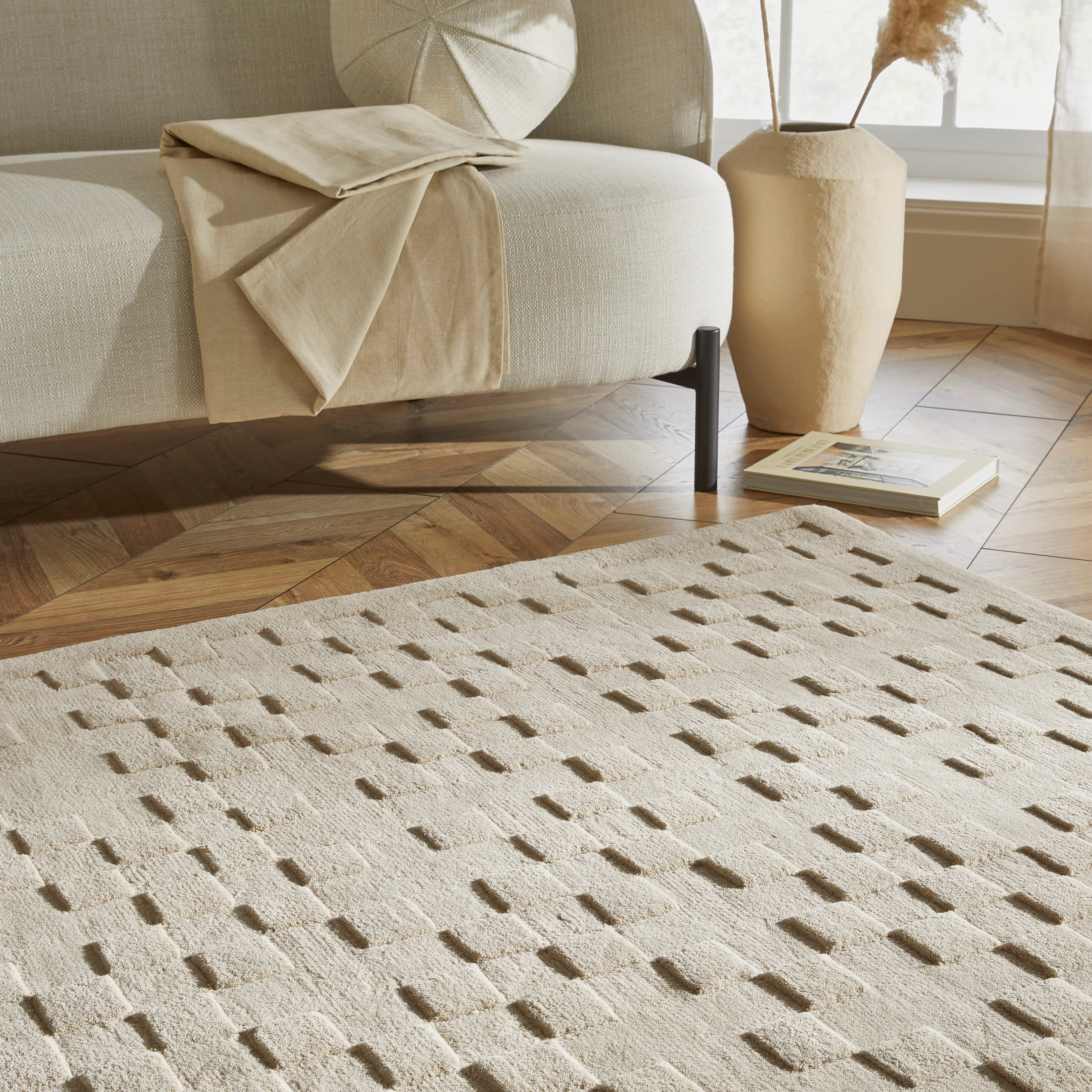 PRIORY by SARAH GARE INTERIORS PRI102 Taupe Squares - Image 2
