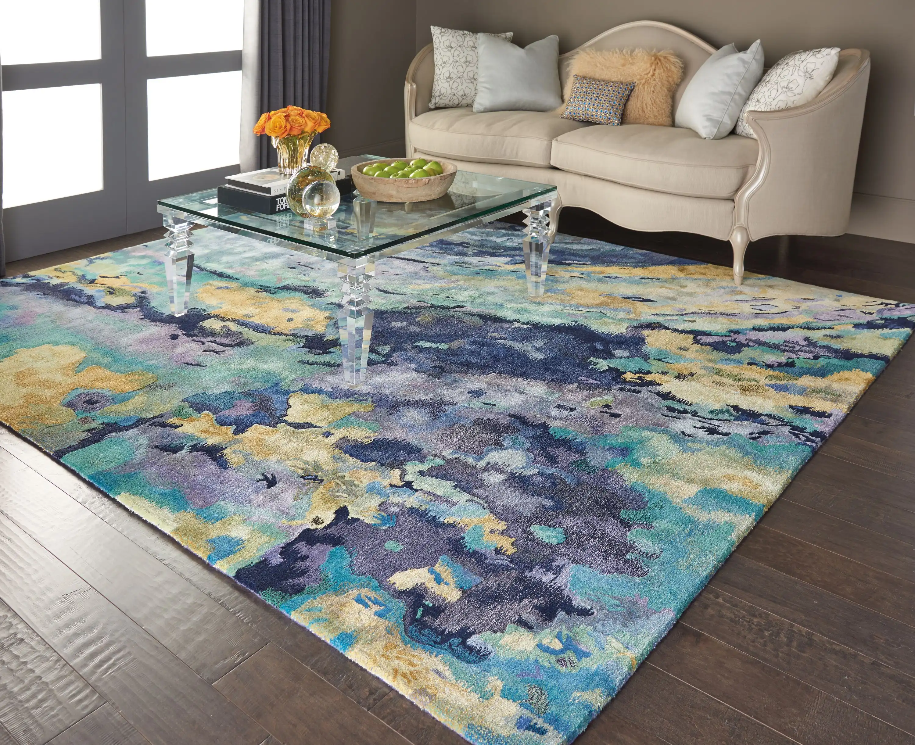 Prismatic PRS09 Silver Blue Rug