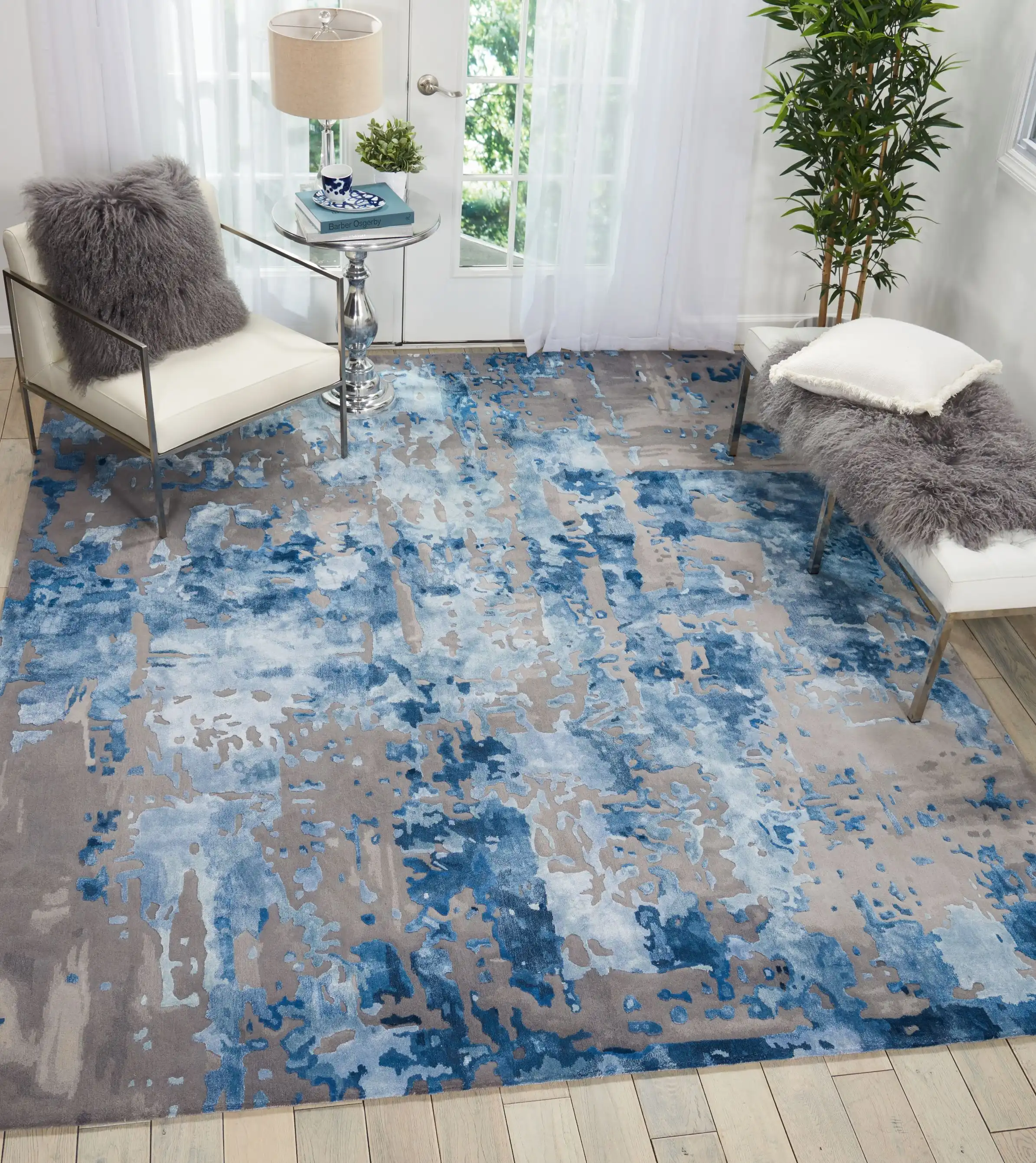 Prismatic PRS10 Blue Grey Rug - Image 5