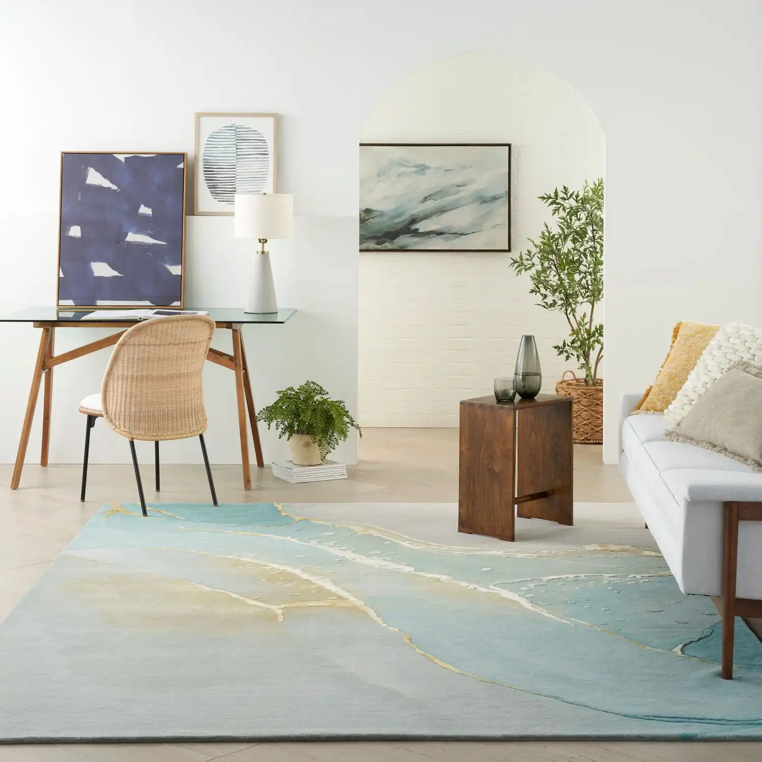 Prismatic PRS27 Grey Seafoam Rug