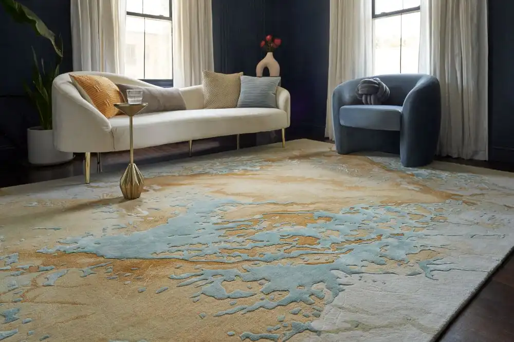 Prismatic PRS36 Sand Blue Rug - Image 4