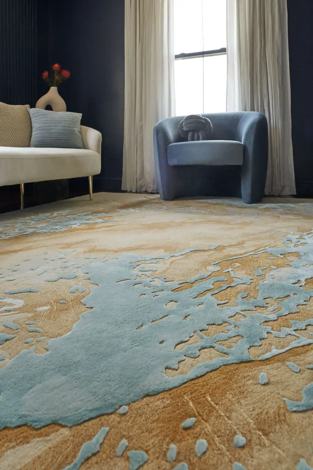 Prismatic PRS36 Sand Blue Rug - Image 5
