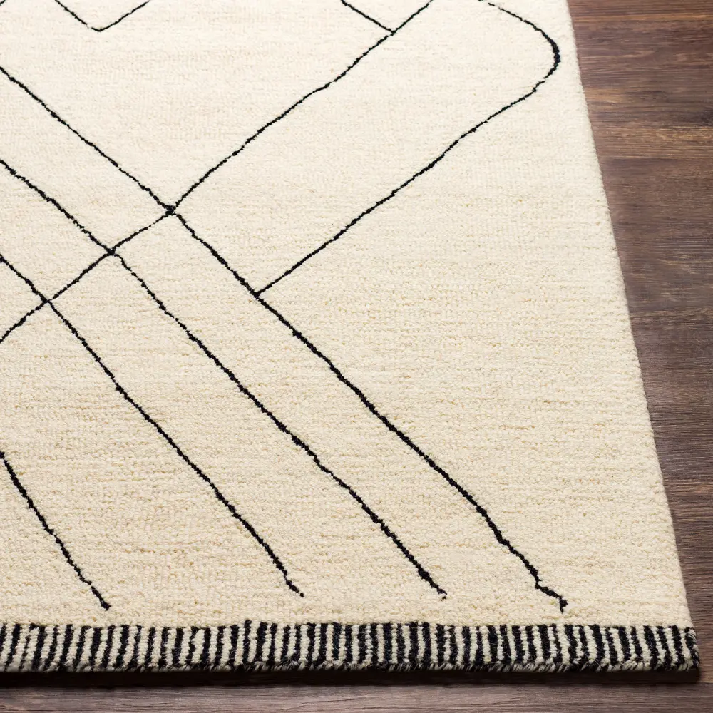 Priya Hand-Tufted Global Wool Cream Rug - Image 7