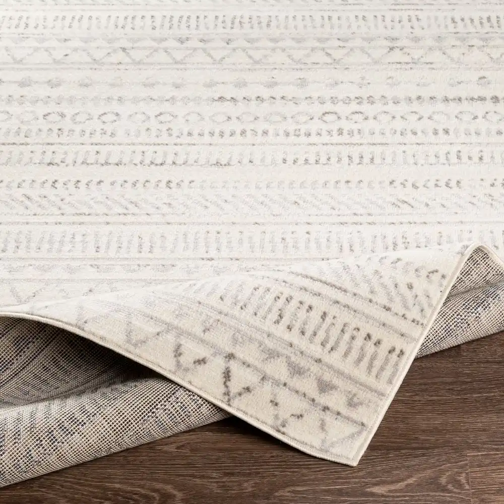 Marwa Scandi Geometric Light Grey Rug - Image 3
