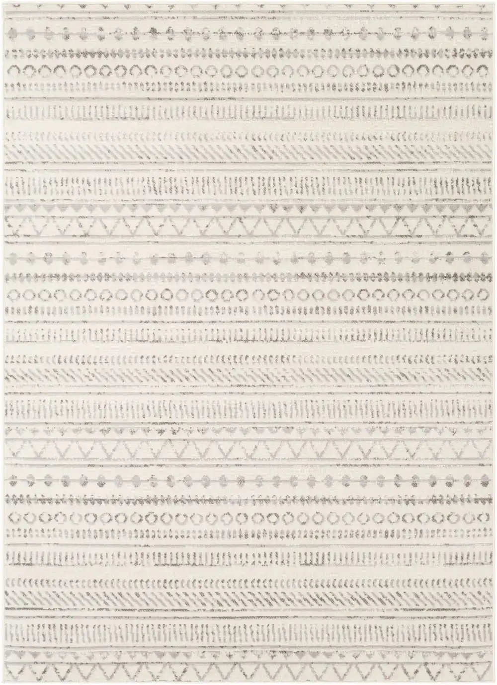 Marwa Scandi Geometric Light Grey Rug - Image 6